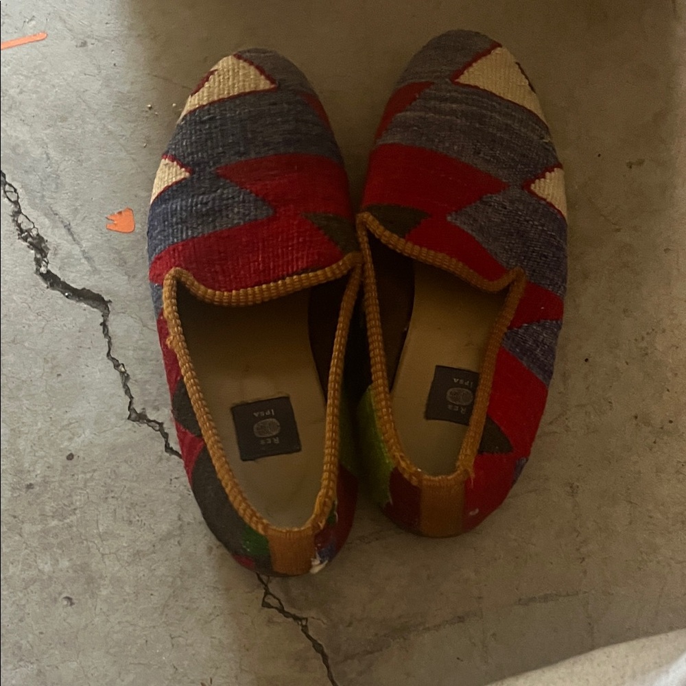 Colorful Geometric Patterned Loafers